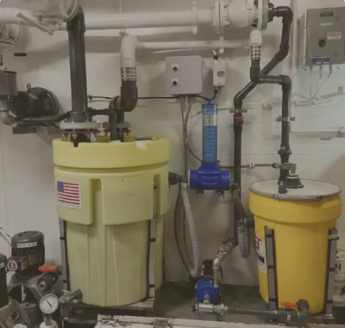 Marine wastewater treatment unit